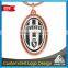 Specialized wholesale colorful Juventus football printing keychain