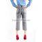 bleach wash straight leg casual pants women short jeans fashion 2015 JXQ968