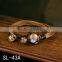 new summer cord braided porcelain flower charm bracelet
