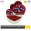 Graceful Ribbon Red Heart Shape Paper Jewelry Box