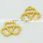 Gold flower design metal label fashionable decorative accessories for bag