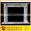French style natural Nero marguia marble fireplace mantel