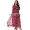 The summer dress code of the new D family of irregular Sacred Heart printed chiffon Italy classical romantic style
