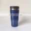 Colorful travel mug with Slim waist design ,plastic outer stainless stell inner