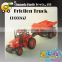 2015 cheap plastic friction farm tractor toys mini trailer truck for boys