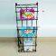 floor standing display rack books, newspaper rack multilayer