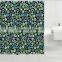 flower printed high quality water proof polyester shower curtain
