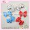 Customized colorful bow organza hair bows for baby