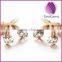 women cherry rose gold plated stainless steel earring