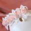 MYLOVE pink rose with white lace hair clip women fashion accessory