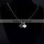 Fashion stainless steel jewelry heart to heart pendant pendant bead chain necklace for women men couple