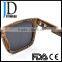 High Quality Zebra Wooden Flat Top Square Wood OEM Sunglasses