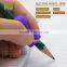 Wholesale kids silicone pencil grip rubber pencil grips soft touch handwriting Aid children writing