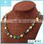 New Trendy Emerald Diamonds Chain Gold Necklace