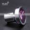 1 1/9 inch zinc base chrome plated amethyst glass knob