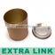 Nut pack food use steel lid gold foil inside logo custom kraft paper cylinder box
