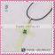 New arrival fashion jewelry lucky clover cross handmade necklace cute girl religious necklace plastic glow in the dark necklace