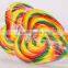 Individual Wrapped Fruit Flavour Sweets Flat Swirl rainbow heart shape lollipop