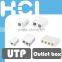 1 / 2 Port RJ45 Surface Mount Box with Icon Hole