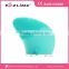 Portable Light Blue Silicone Facial Cleaning Brush Cosmetic makeup comes off Tool