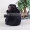 For display good quality pure handmade plush black gorilla