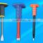 Rubber handle stone chisel,chisel with hand grip