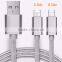 Wholesale 2 in 1 charging data sync cable usb cable for smartphones