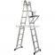 4 * 3 step aluminum ladders with rubber feet