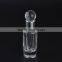 Unique shaped 10ml empty clear glass essential oil bottle with glass stopper and aluminum cap for perfume packaging