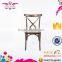 wooden cross back chair without armrest
