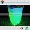 Manufacturer PE LED square flower pot/PE led bucket with remote control 16 mix changeable colors Up34*Dn26*H26CM