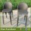 Garden Outdoor Rattan Furniturebar Table Set With Brown Glass Bar Stool