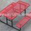 Outdoor Timber/Metal Picnic Tables with Benches