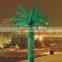 Home garden decorative 750cm Height outdoor artificial green flashing LED solar lighted up Date palm trees with bark EDS06 1410