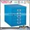Light green metal 5 drawer lateral filing cabinet
