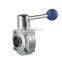 HF1B008 DN100 Weld Stainless Steel 304 Sanitary Low Price Butterfly Valve
