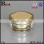 luxury unique shape square white gold acrylic cream jar with lid 15ml 30ml 50ml cosmetic plastic jar with cap