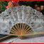 White color wedding lace hand fan