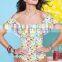 ladies fashion big ruffle without strap one-piece swimwear