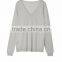 V Neck Russisa Knitting Sweaters Middle Line Knitwear Pattern Oem Service Factory Price