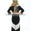 Latest 3/4sleeves back white mother and daughter dress design mommy and me maxi dress 2016