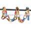 1 PC Charm Christmas Ornament Multicolor Circle Long Rope Cord