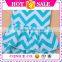 cheap wholesale sky blue baby girls knit chevron double ruffle kids pants
