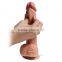 Double Layer Silicone Lifelike Real Skin Feeling Dildo Penis 21 cm