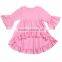 Baby girls comfort colors t-shirts irregular ruffle kids tshirts M6100301