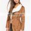 women elegant luxe faux suede warm coat wholesale made in china