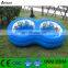 Flocked PVC inflatable blue flocking double sofa double chair double seat