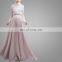 2016 New Arrival Islamic Clothing 2 Pieces Long Sleeve Button Blouse And High Waist Flared Skirt