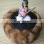 Musquash round fur hat flatcap with Russian style