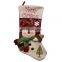43CM Large 3D Merry Christmas Embroidery Home Decoration Christmas Stockings - Snowman
